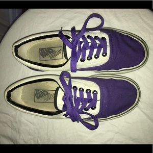 Custom purple and white Vans